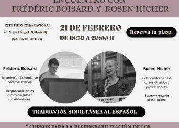 La CIMTM organiza en Madrid un encuentro con Frédéric Boisard y la activista abolicionista Rosen Hicher