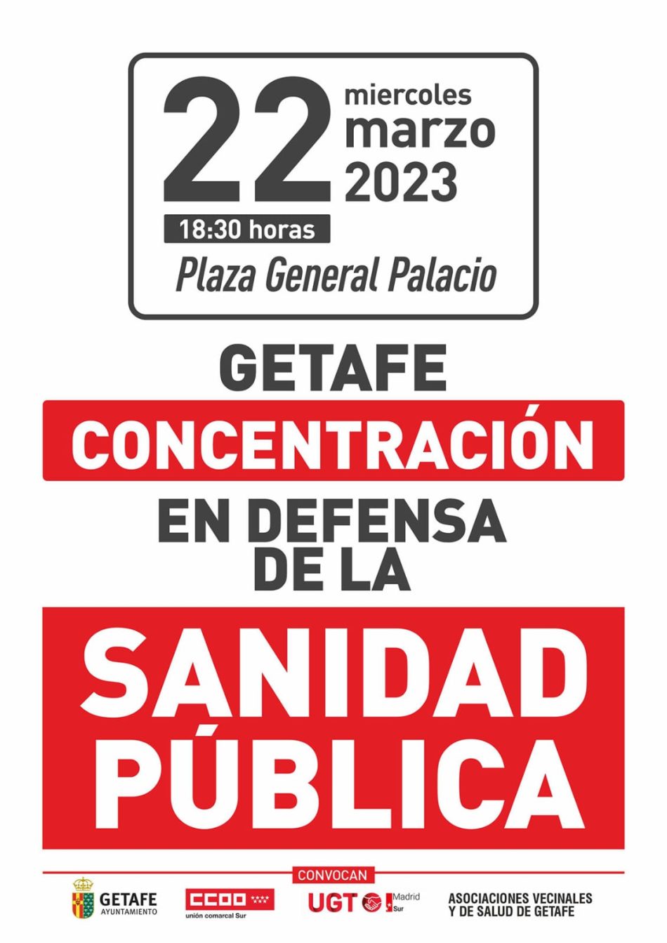 Nueva concentración por la sanidad pública en Getafe