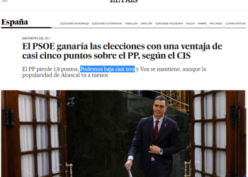 La manipulación del CIS de marzo contra Unidas Podemos en los medios