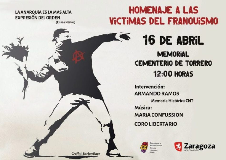 Homenaje a las víctimas del Franquismo en el Memorial Cementerio de Torrero (Zaragoza)