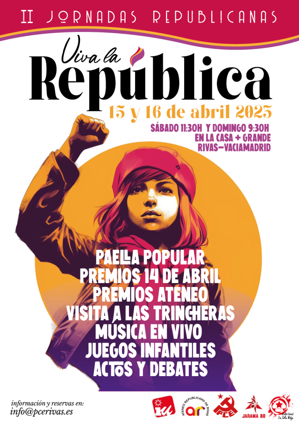 II Jornadas Republicanas en Rivas-Vaciamadrid: 15 y 16 de abril