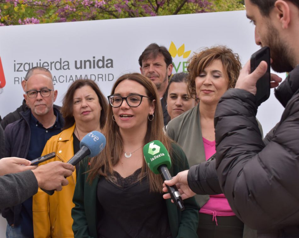 Aída Castillejo presenta la coalición IU Rivas-Verdes Equo-Más Madrid. : “Se trata de decidir si queremos una ciudad en la que mande el ladrillo o una en la que lo hagan los vecinos y las vecinas”