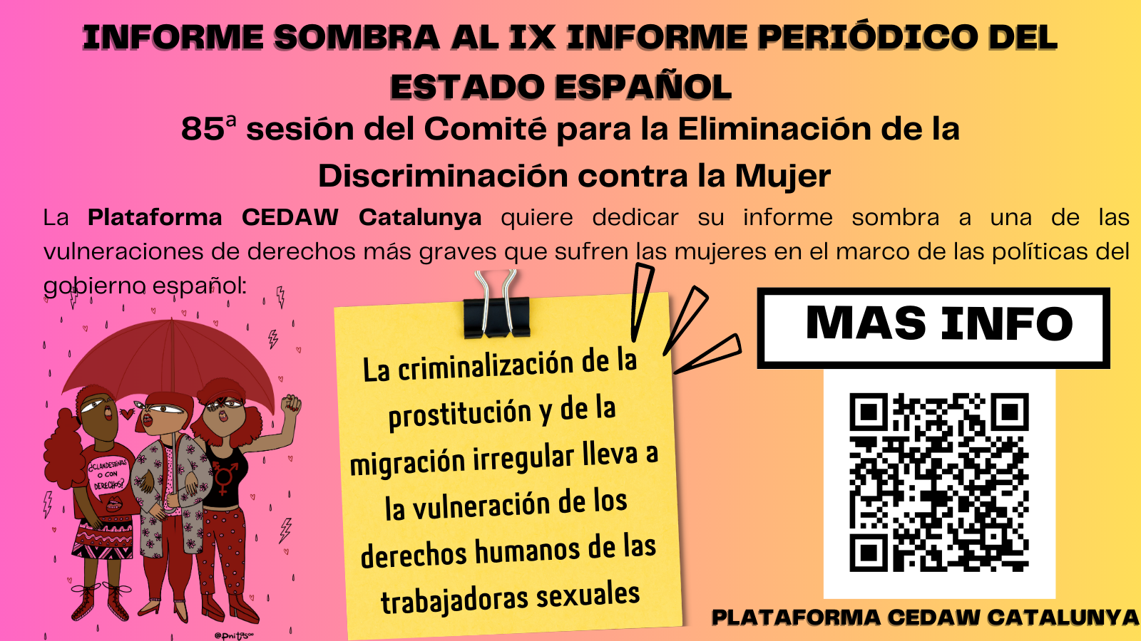 La Plataforma Cedaw Catalunya A Través Del Informe Sombra Denuncia La Grave Vulneración De 