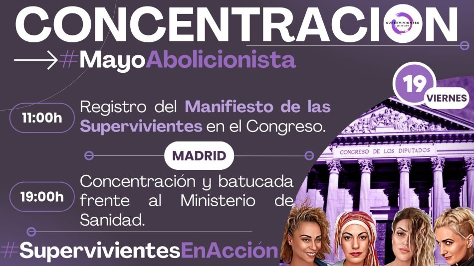 Supervivientes de la prostitución exigen la abolición y la restauración de las víctimas