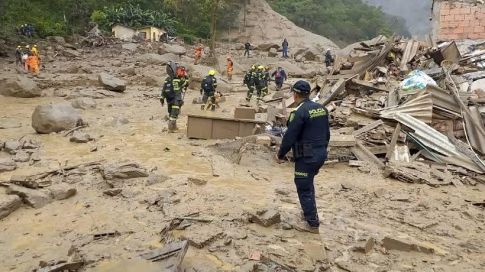 La cifra de muertos por el alud en Colombia asciende a 26 personas