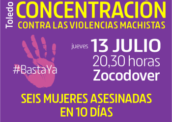 Concentración contra las violencias machistas en Toledo: 13J