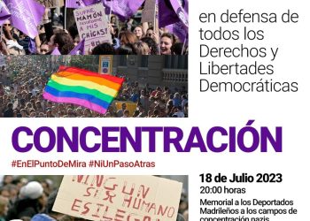 Concentración de condena al golpe de Estado del 18 de julio de 1936 y manifiesto del Encuentro Estatal de Colectivos de Memoria Histórica y de Víctimas del Franquismo