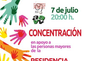 Concentración para protestar por la lamentable situación de los usuarios de la residencia Moscatelares de San Sebastián de los Reyes