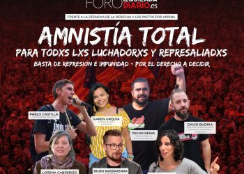 Acto en Madrid por la amnistía total a todos los represaliados y el derecho a decidir, el próximo 3 de octubre