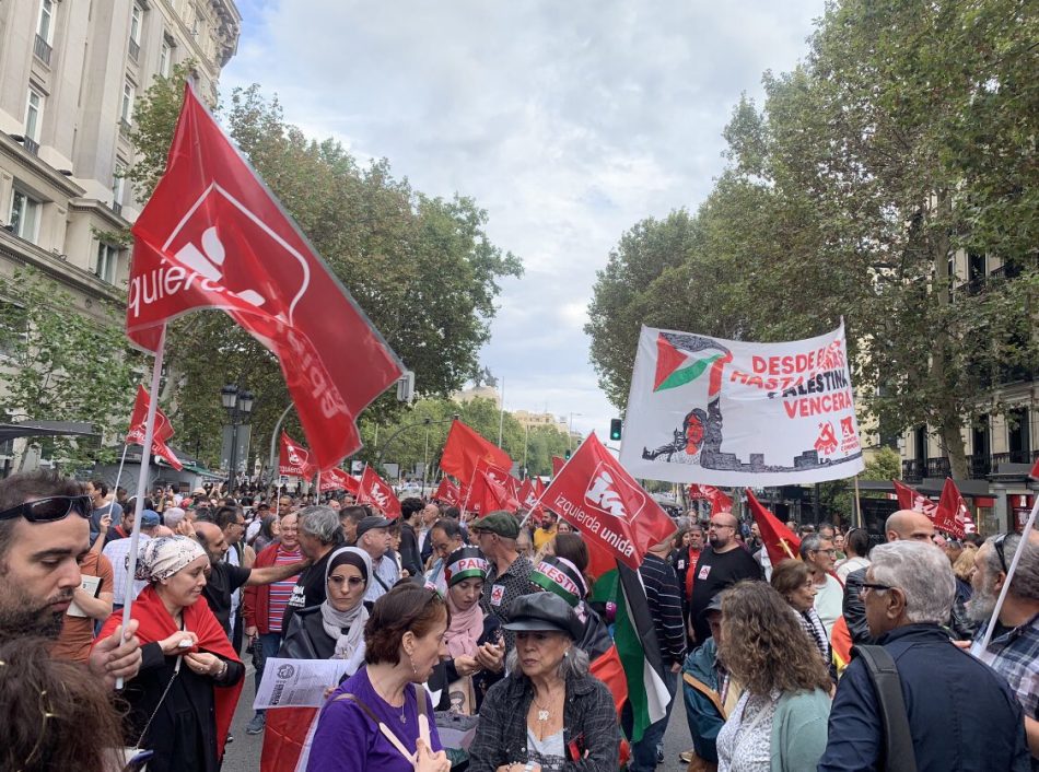 Masiva respuesta en Madrid a la movilización en solidaridad con Palestina