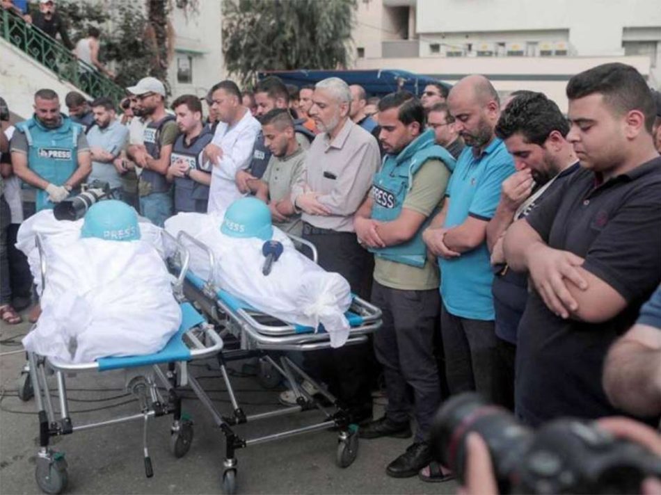 Nueve periodistas palestinos muertos en los bombardeos israelíes a Gaza