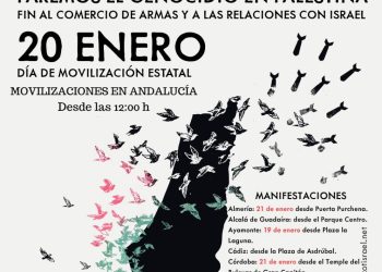 13 ciudades andaluzas se movilizan contra el genocidio en Gaza en una jornada de movilización estatal el próximo 20 de enero