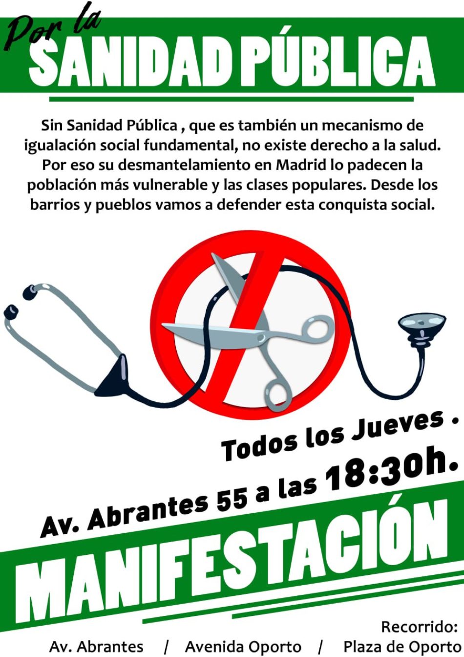 En defensa de la Sanidad Pública, nueva manifestación en Carabanchel