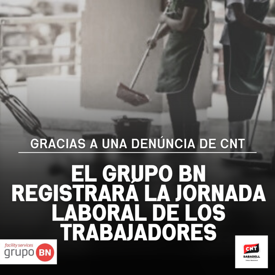 El Grupo BN implementa el registro de la jornada laboral para los trabajadores en Sabadell