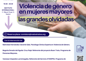 La CIMTM organiza la jornada «Violencia de género en mujeres mayores: las grandes olvidadas»
