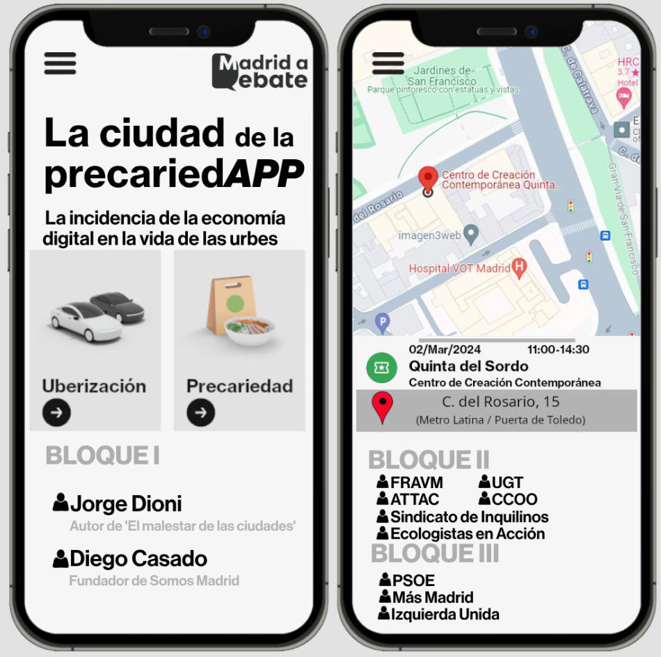 Madrid a Debate: «La ciudad de la precariedAPP: La incidencia de la economía digital en la vida de las urbes»