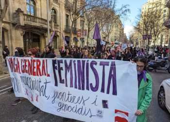 El piquet central de la Vaga Feminista denuncia les opressions patriarcals
