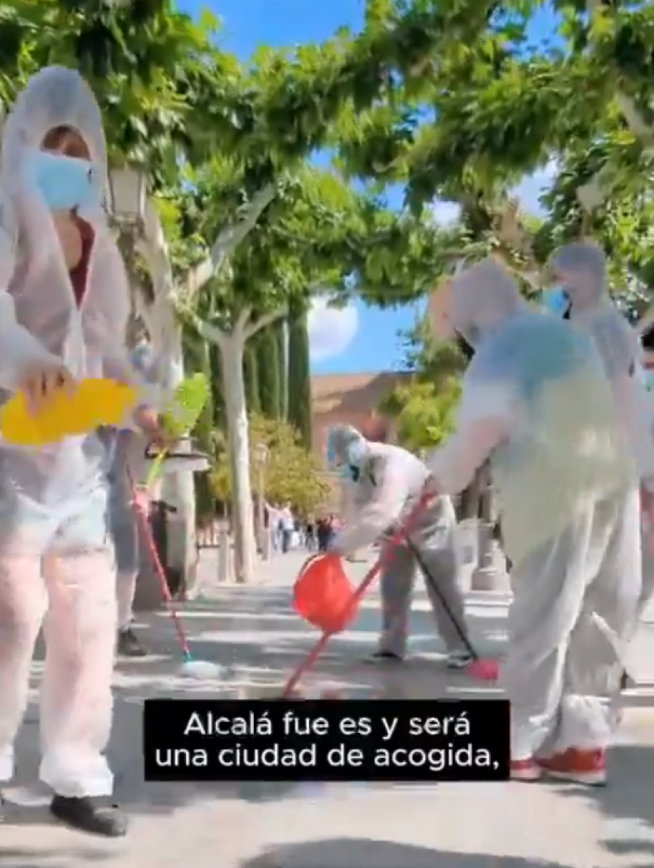 Alcalá Acoge limpia las calles de odio y racismo tras la manifestación de la extrema derecha contra menores vulnerables