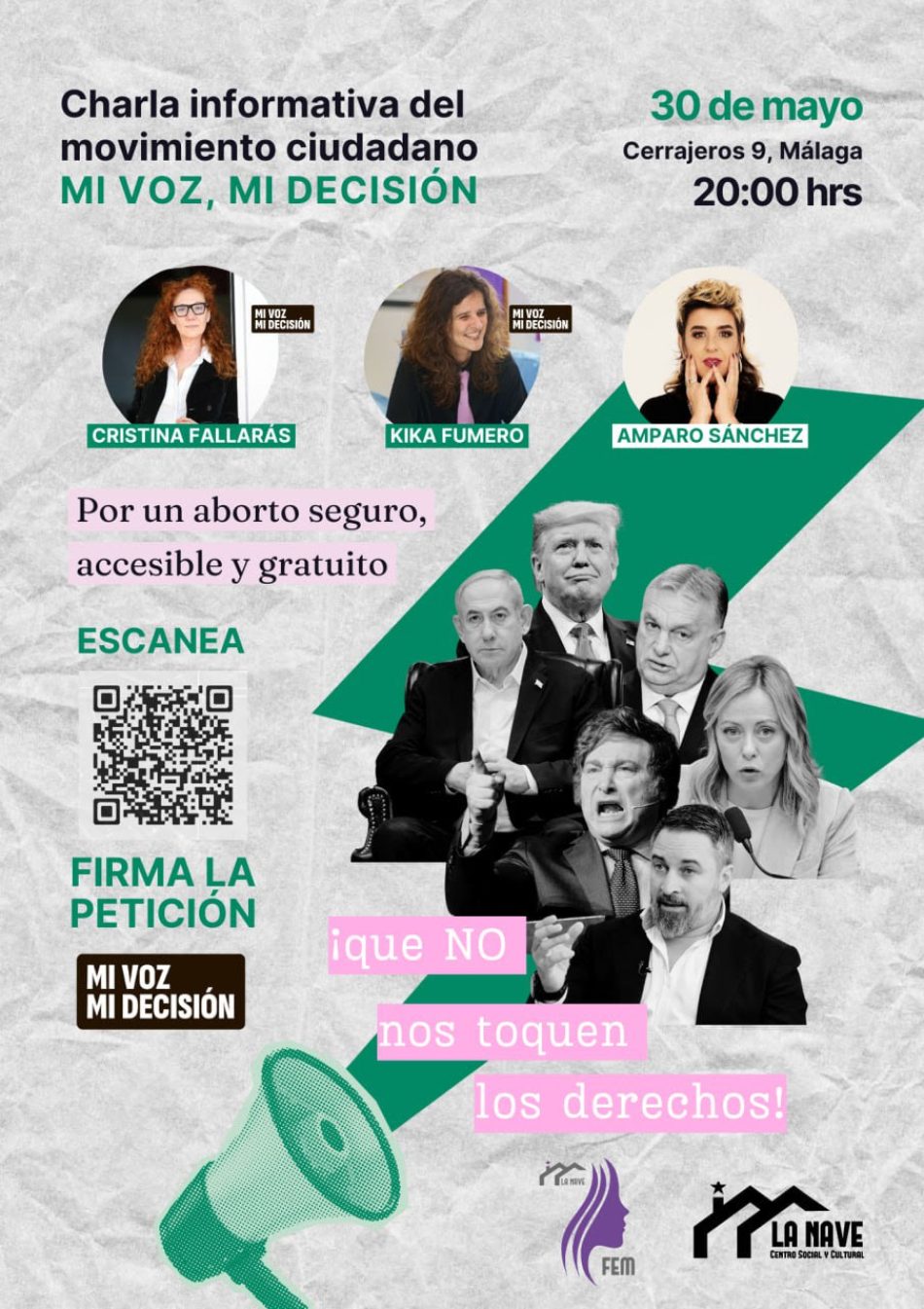 Presentación de la campaña «Mi voz, mi decisión» en Málaga