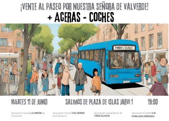 Paseo reivindicativo por la pacificación de la calle Nuestra Señora de Valverde (Madrid)