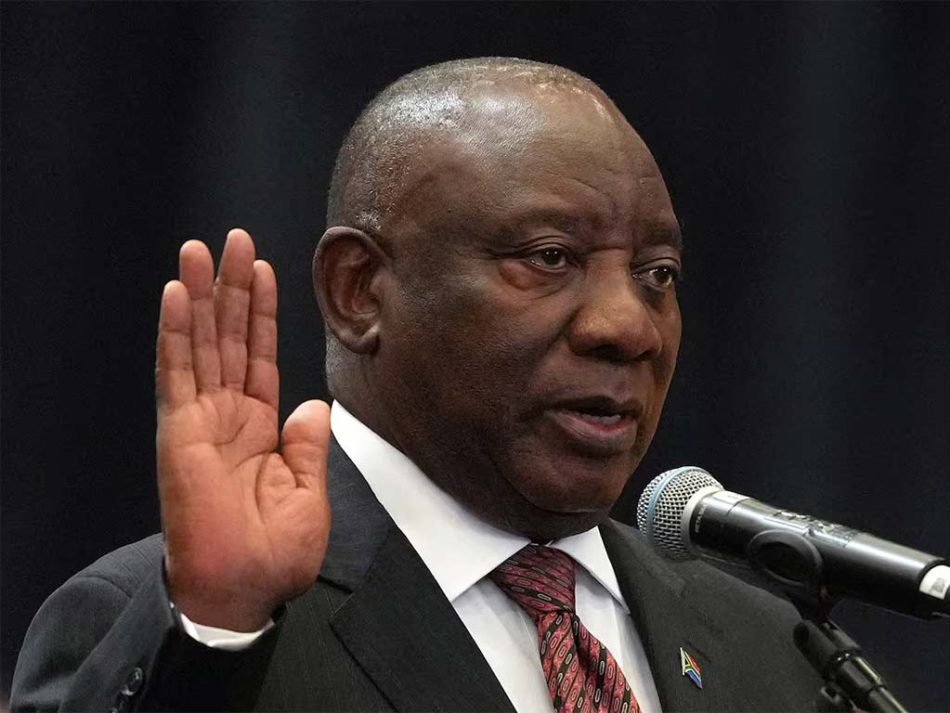 Toma hoy posesión en Sudáfrica reelecto presidente Cyril Ramaphosa