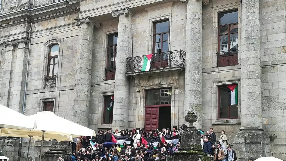 Comunicado de apoio ao peche na Facultade de Historia da Universidade de Santiago de Compostela (USC) en apoio ao pobo palestino