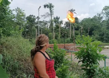 Comunidades amazónicas en Ecuador protestan por la quema de gas en la selva
