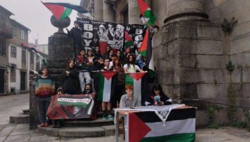 La acampada en defensa del pueblo palestino denuncia la hostilidad de la Universidad de Santiago de Compostela con «mentiras» y «presiones» sobre el cierre
