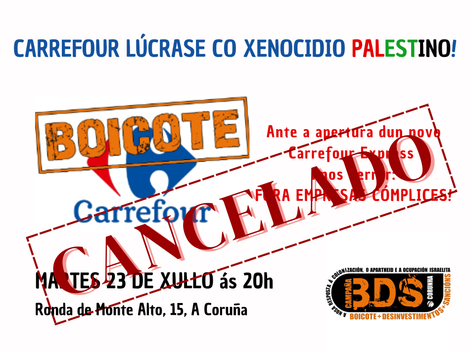 Carrefour lúcrase co xenocidio, o colonialismo e o apartheid