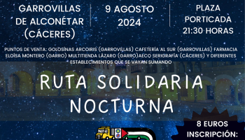 Ruta Solidaria Nocturna por Gaza en Garrovillas de Alconétar (Cáceres)