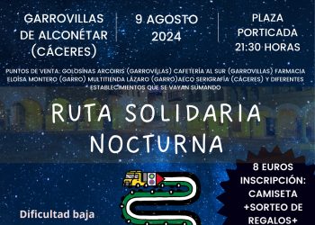 Ruta Solidaria Nocturna por Gaza en Garrovillas de Alconétar (Cáceres)