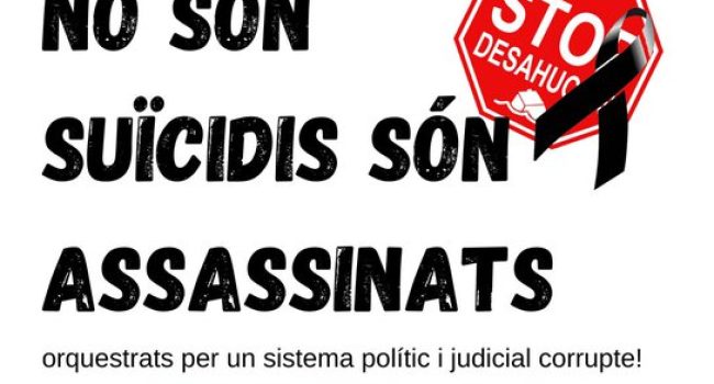 Comunicado del Sindicat de Llogateres de Catalunya a raíz del suicidio de dos hermanas antes de ser desahuciadas