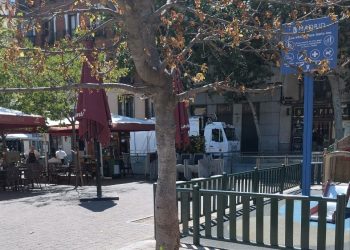 La vecindad, en pie de guerra contra la tala de los árboles de la plaza de Santa Ana (Madrid)