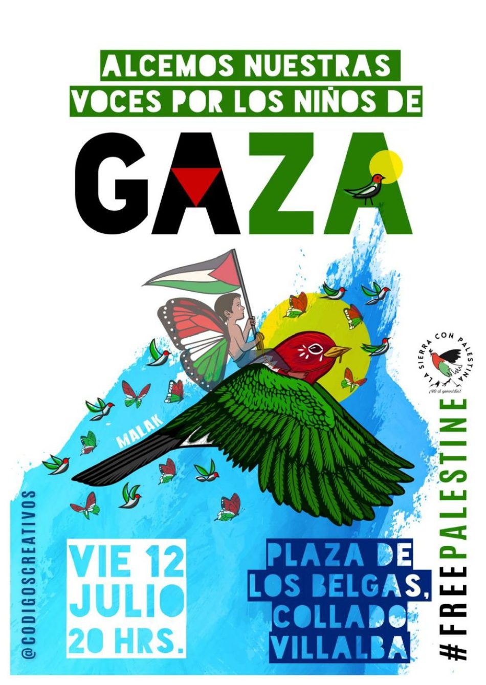 Acción en recuerdo a los niños y niñas asesinados en Gaza: Viernes 12 de julio, en Collado Villalba