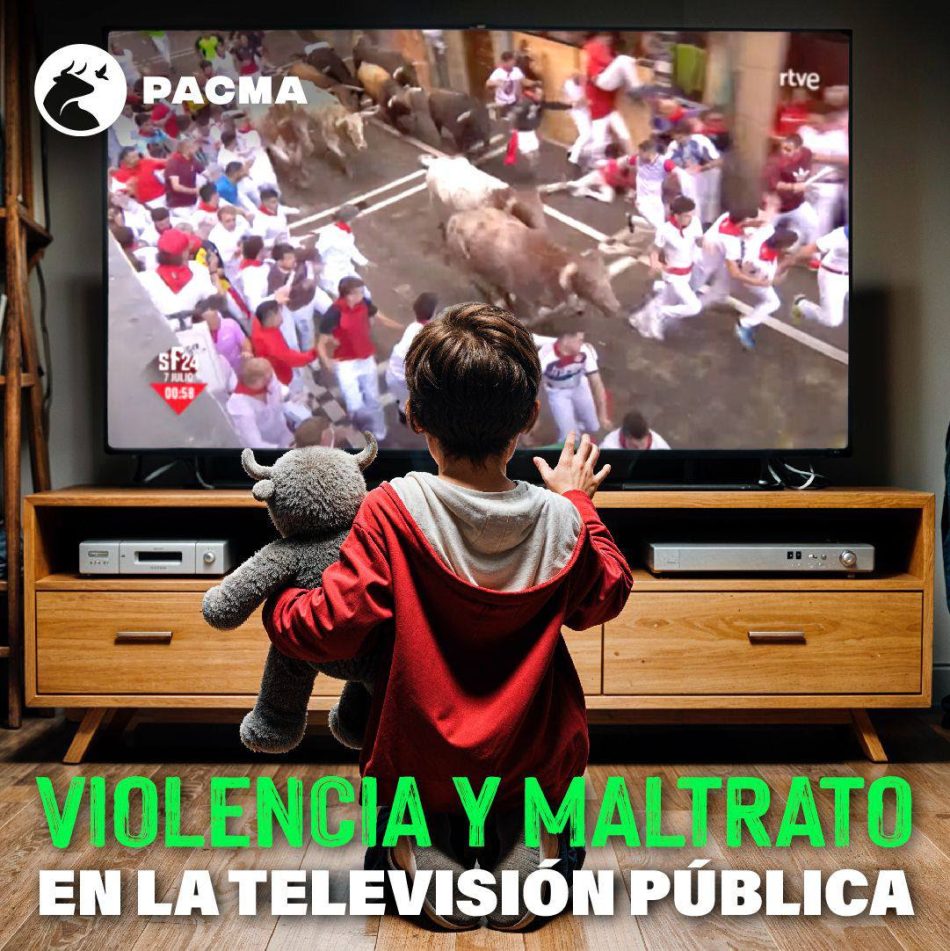 PACMA denunciará a RTVE por vulnerar los derechos de la infancia con las retransmisiones de los encierros de San Fermín
