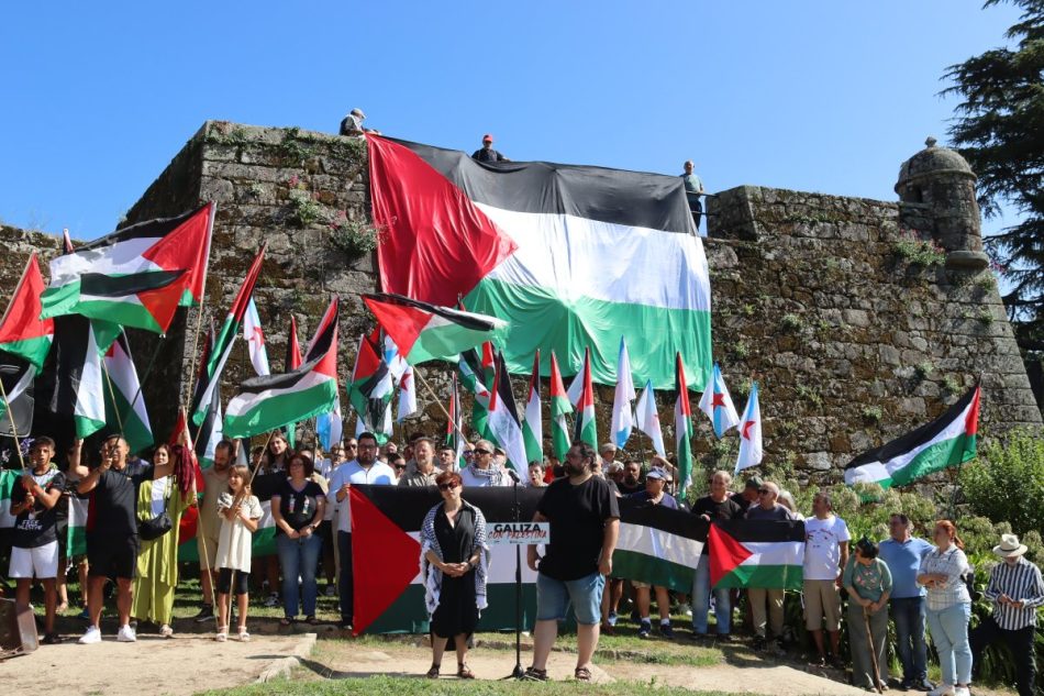 Un novo acto simbólico en favor da causa palestina en Vigo rexeita o xenocidio en Gaza