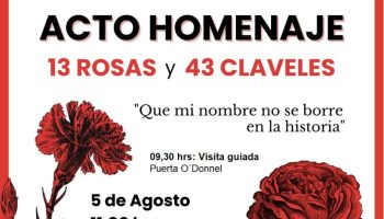 Acto homenaje (ofrenda floral) a las 13 rosas y 43 claveles