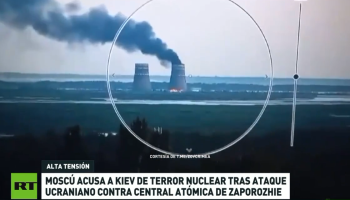 Ataque ucraniano provoca un incendio en la central nuclear de Zaporozhie