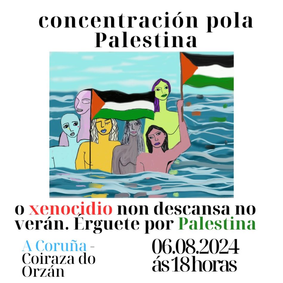 BDS Coruña segue a denunciar o xenocidio palestino e a reclamar o boicot e a fin das relacións con Israel