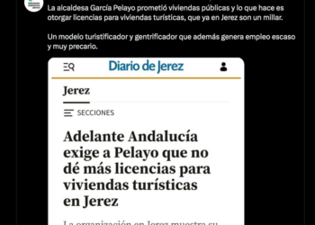 Adelante Andalucía reprocha a la alcaldesa de Jérez que “su modelo de ciudad turística sólo crea empleo precario y estacional”