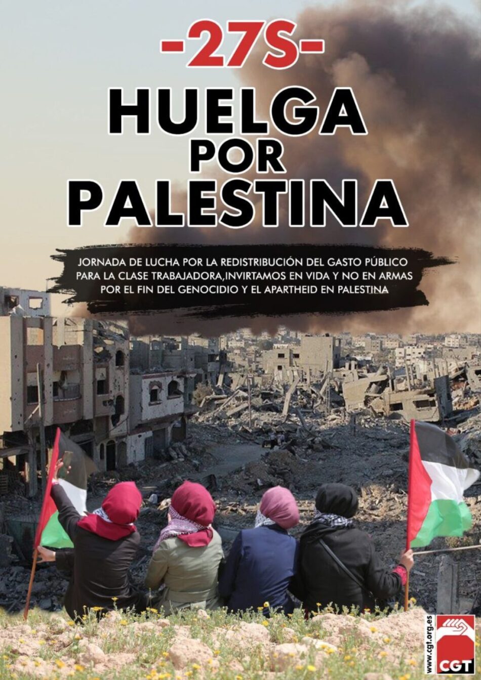 27S – Convocan Huelga General por Palestina