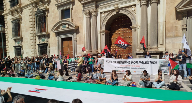 CGT valora positivamente el resultado de la convocatoria de huelga general en solidaridad con Palestina