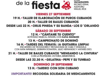 Cuba presente en la Fiesta PCE 2024: charlas, documental y conciertos del 27 al 29 de septiembre