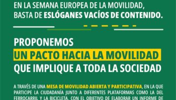 Verdes EQUO propone un Pacto hacia la Movilidad Sostenible que implique a toda la sociedad