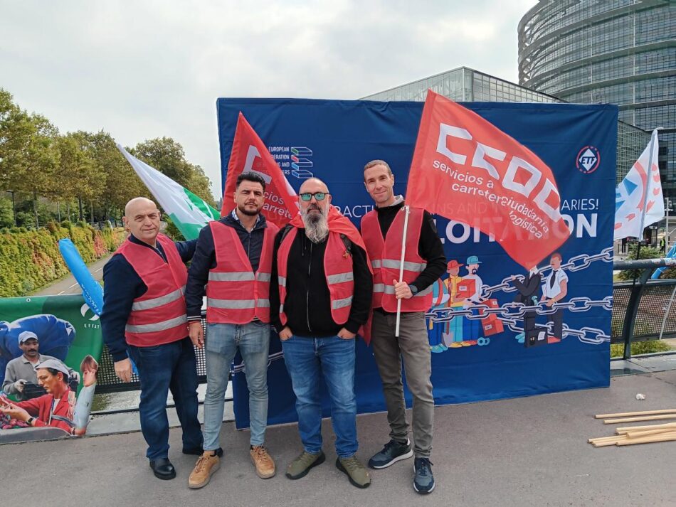 El sector de Carretera y Logística de FSC-CCOO protesta contra la explotación en las cadenas de subcontratación