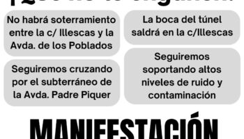 Vuelven a manifestarse para solicitar al Ayuntamiento el soterramiento de los 700 metros de la A5 por los altos niveles de contaminación y ruido