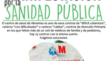 Manifestación en Carabanchel en defensa de la Sanidad Pública, el 3 de octubre