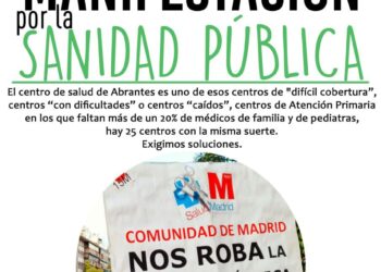 Manifestación en Carabanchel en defensa de la Sanidad Pública, el 3 de octubre