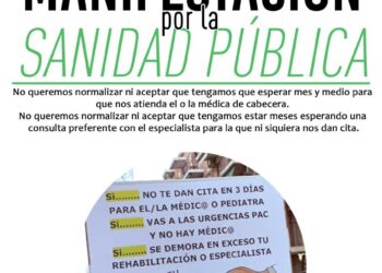 Este jueves, la manifestación semanal en Carabanchel en defensa de la Atención Primaria y de nuestros centros de salud cambia su recorrido