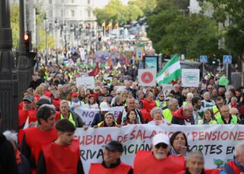 Miles de personas salieron a la calle en Madrid en una nueva jornada de lucha por unas pensiones dignas para las personas trabajadoras